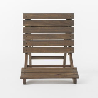 GDF Studio Vicaro Outdoor Gray Acacia Wood Foldable Dining Chairs, Set of 2