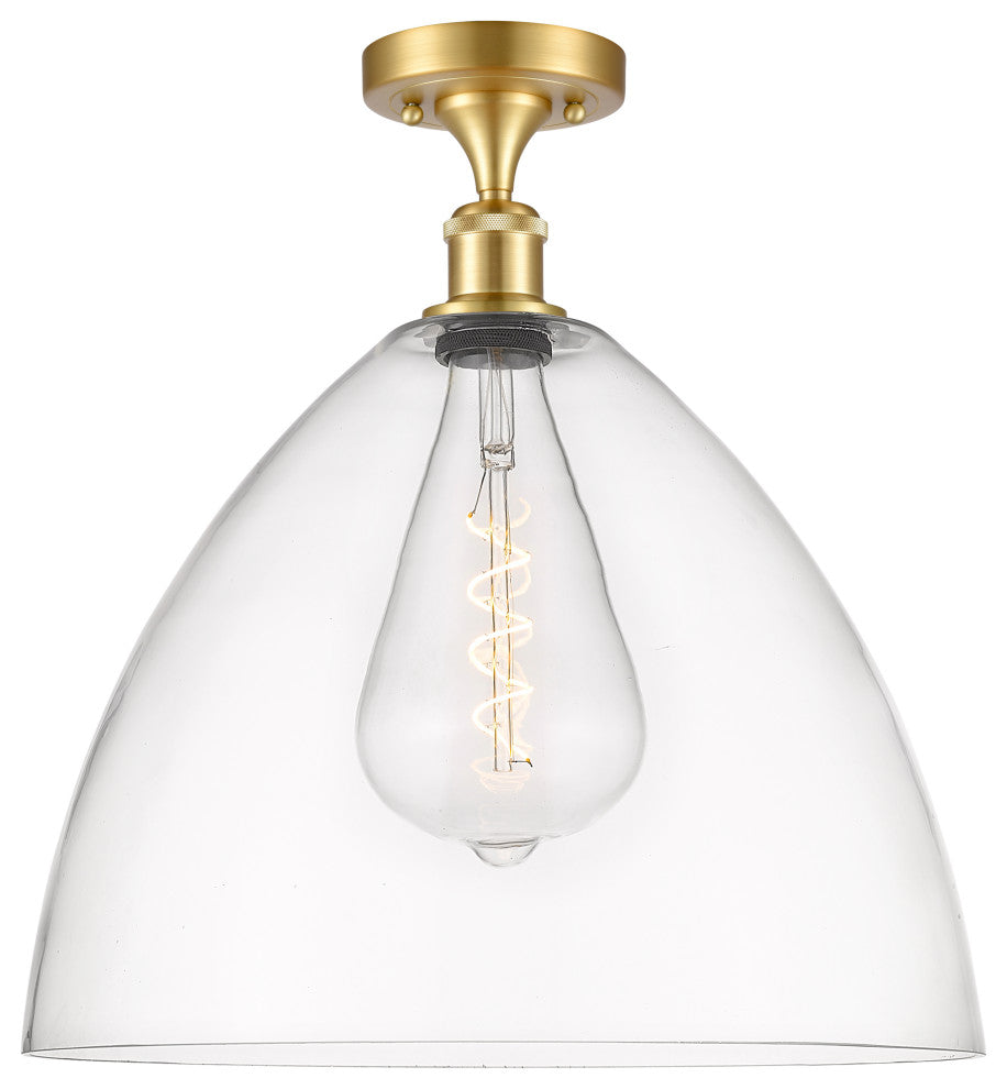 Innovations 516-1C-SG-GBD-162-LED 1-Light Semi-Flush Mount, Satin Gold