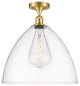 Innovations 516-1C-SG-GBD-162-LED 1-Light Semi-Flush Mount, Satin Gold