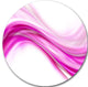 Abstract Pink Downward Waves, Abstract Digital Disc Metal Wall Art, 23"
