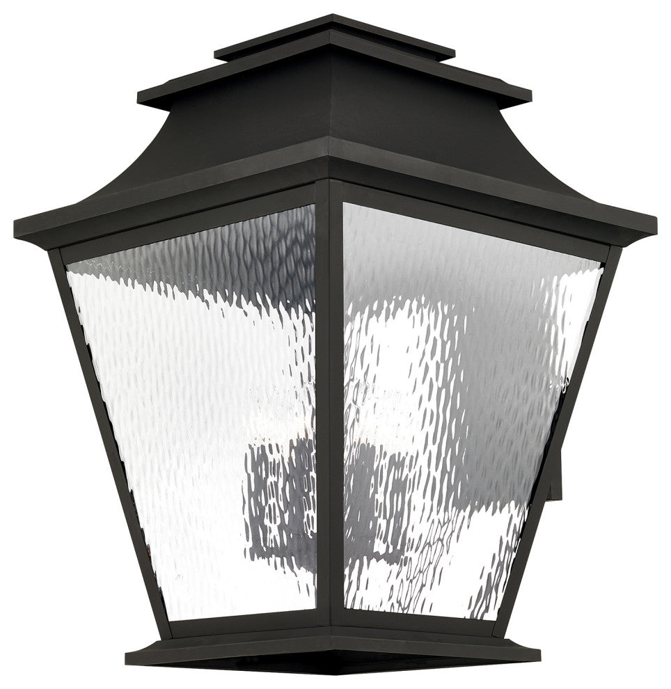 Livex Lighting Hathaway 6 Light Black Outdoor Wall Lantern