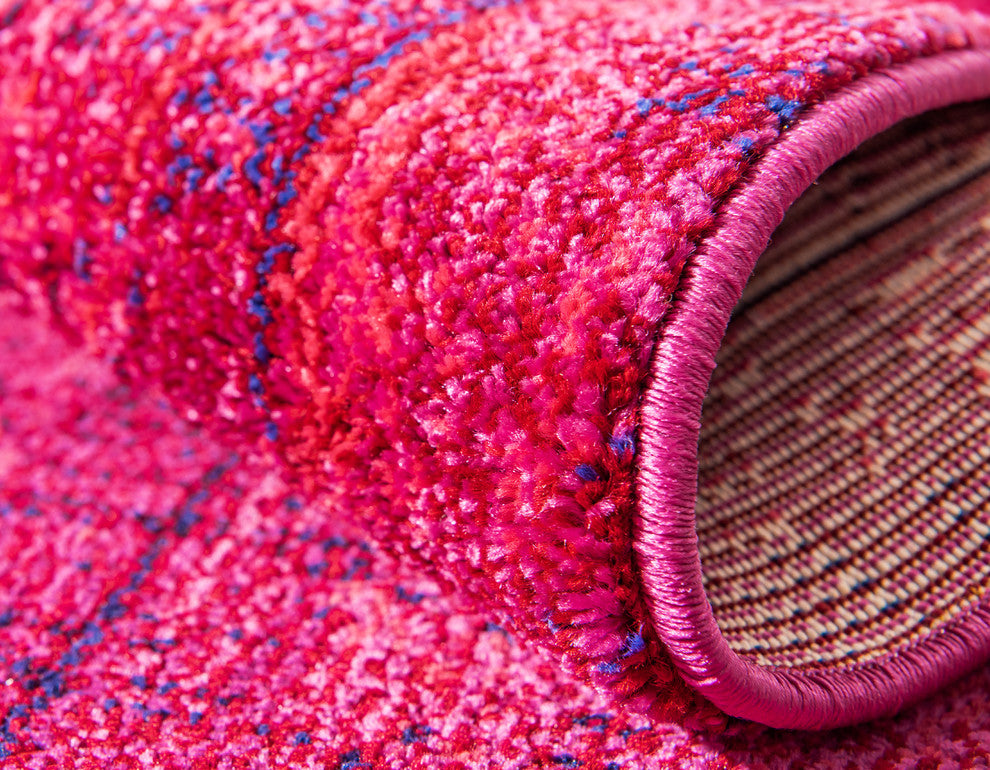 Unique Loom Red Salamanca Medici 6' 0 x 6' 0 Round Rug