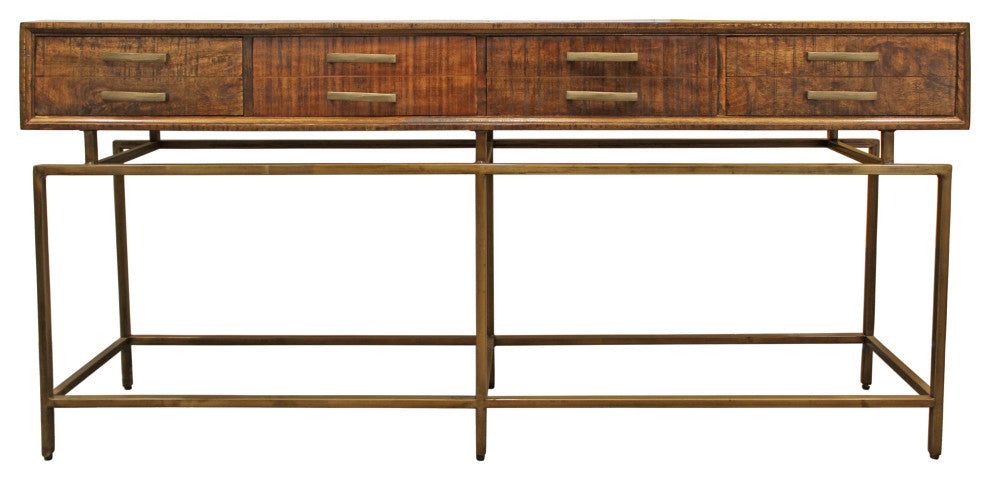 Goldbust Console Table with 4 Drawers