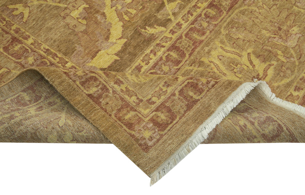 Rug N Carpet - Handwoven Oriental 9' 1" x 11' 10" Soft Oushak Area Rug