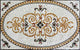 Arabesque Marble Rug Mosaic - Sand, 53"x35"