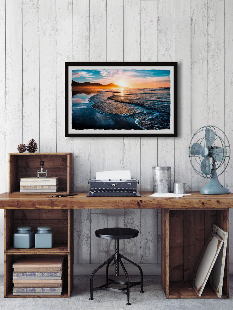 "Sunsets and Silhouettes" Framed Painting Print, 12x8