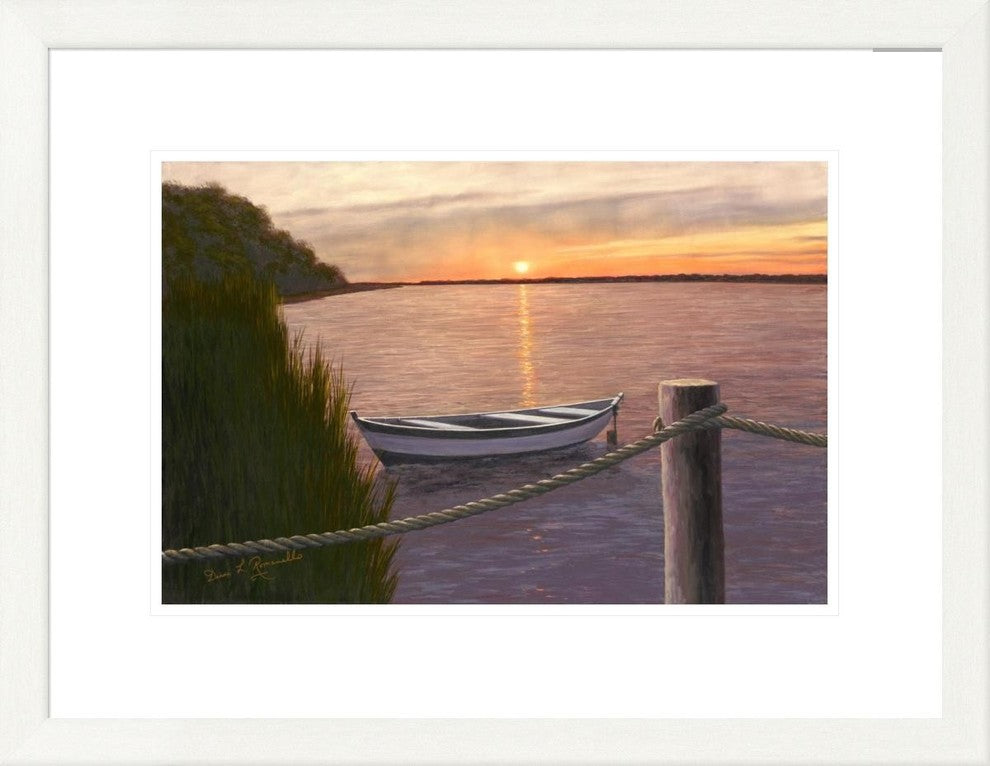 "Setting Sun" Framed Digital Print by Diane Romanello, 27x21"