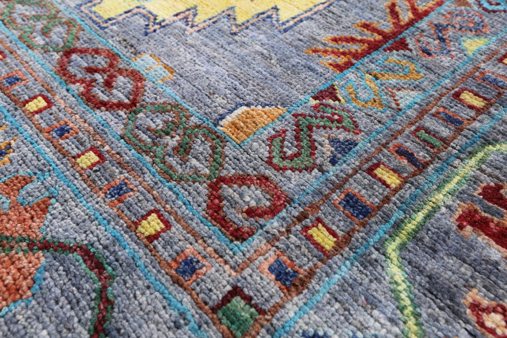 8' 0" X 9' 8" Handmade Fine Turkmen Ersari Wool Rug Q10565