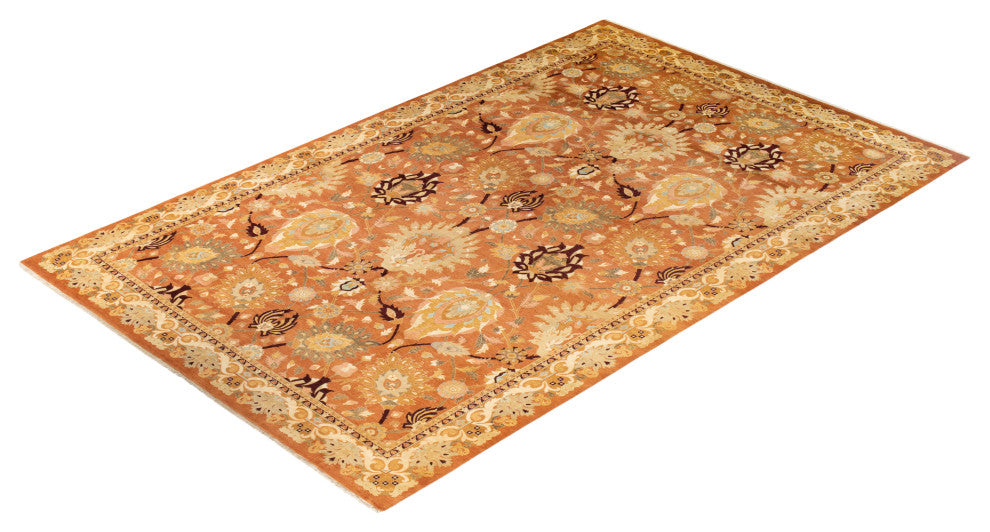 Eclectic, One-of-a-Kind Hand-Knotted Area Rug Brown, 10'2"x15'10"
