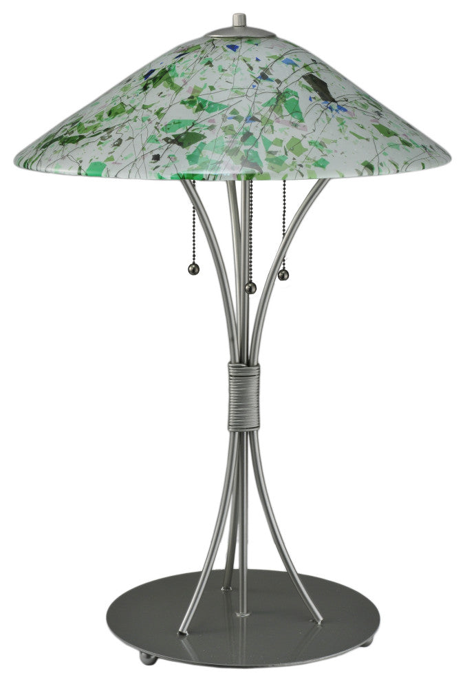 28"H Metro Fusion Times Square Glass Table Lamp