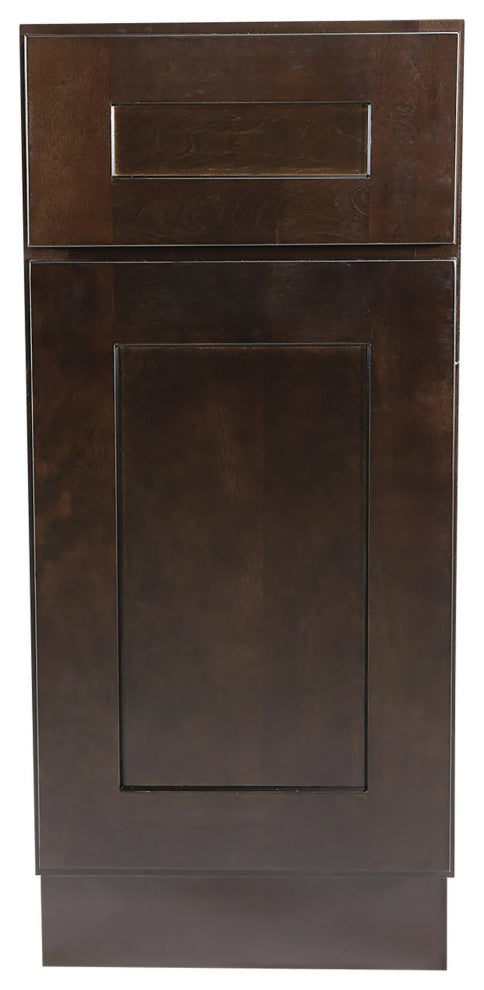 Modern Base Storage Cabinet, Framed Door & Spacious Upper Drawer, Espresso