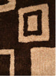 Geometric Oriental Shaggy Hand Tufted Area Rug, Brown, 8x1