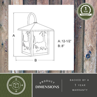 Vaxcel Bozeman 8' Outdoor Wall Light BBZ (Bear)