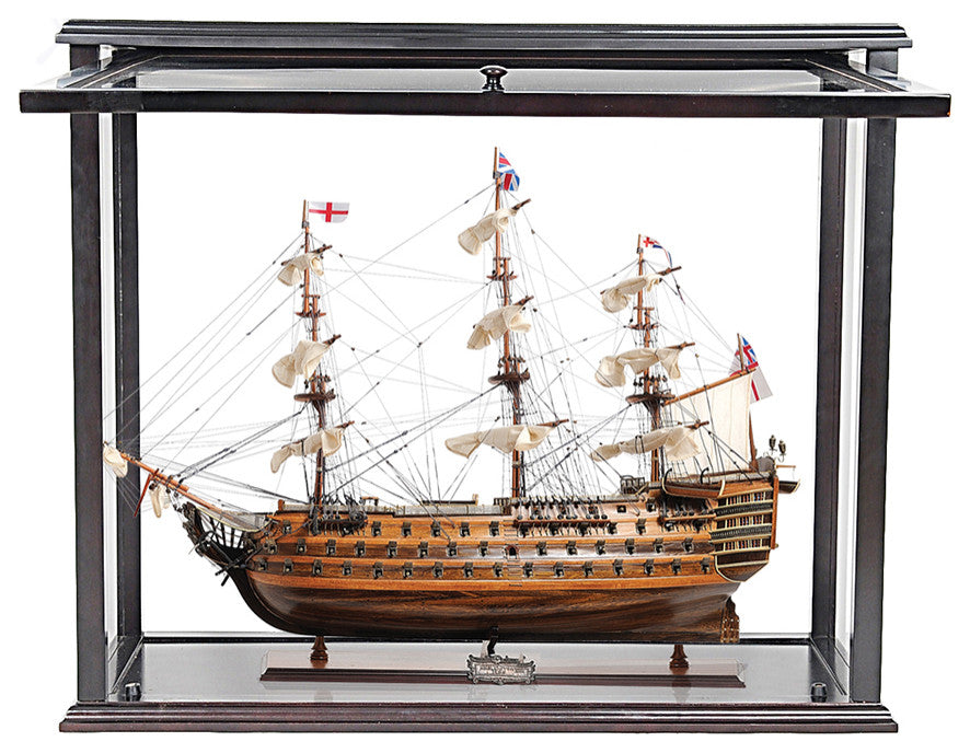 Hms Victory Midsize With Display Case Front Open
