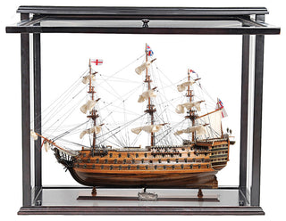 Hms Victory Midsize With Display Case Front Open