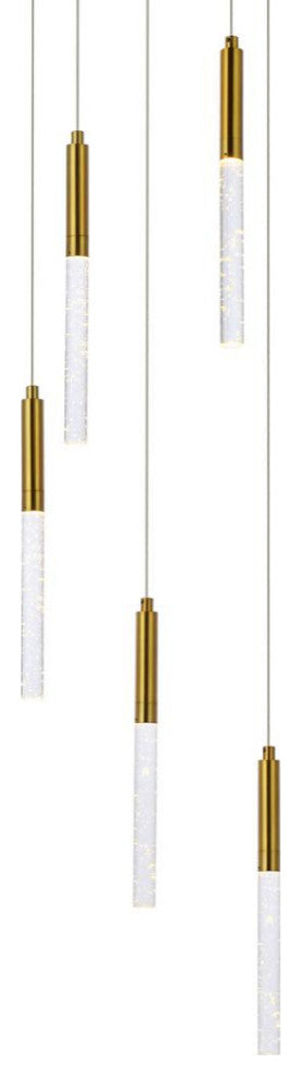Lux Light 16" 5-Lights Gold Pendant