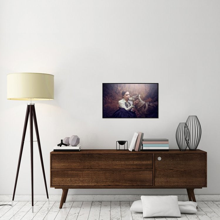 "La Vicomtesse" Framed Canvas Giclee by Aurore Brebel, 31x20"