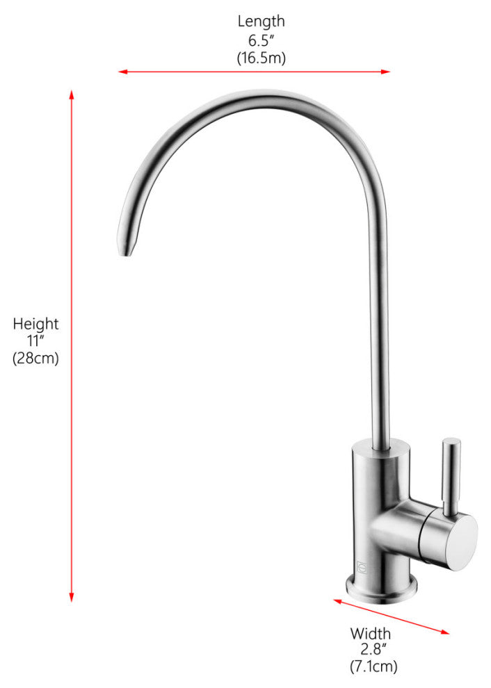 Elegant Lighting FAK-303 Rian Cold Water Dispenser - Brushed Nickel