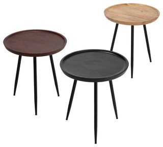Chervey Tri Pin Side Table, Black