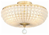 Bella Three Light Ceiling Mount in Antique Gold