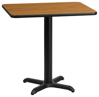 24'' x 30'' Rectangular Natural Laminate Table Top with 22'' x 22''  Base