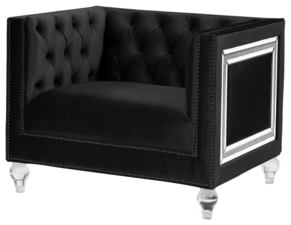 Heibero Chair, Black Velvet