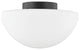 Andrea 1-Light Flush Mount Soft Black