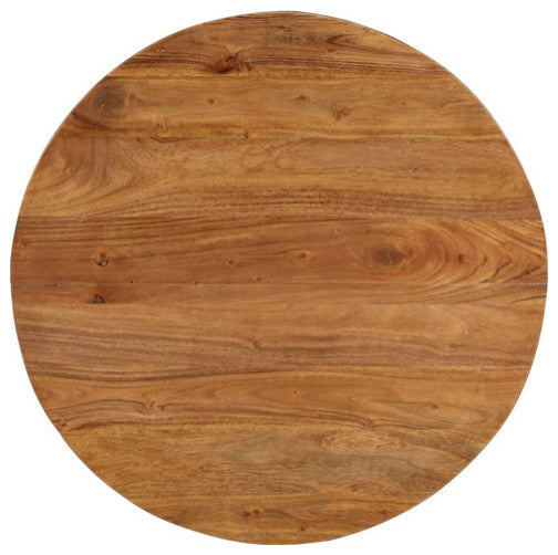 vidaXL Accent Table With Shelf, Solid Acacia Wood, 25.6"x12.6"