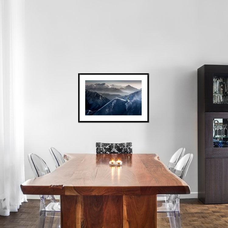 "Silent Moments Before Descent" Framed Print by Sandi Bertoncelj, 38"x26"