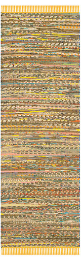 Safavieh Rag Rug Rar121H Rug, Yellow/Multi, 2'3"x12'0" Runner