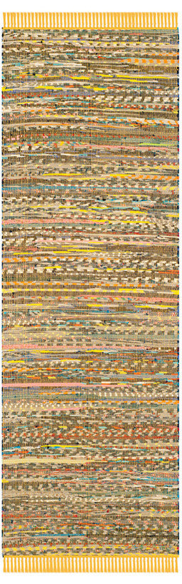 Safavieh Rag Rug Rar121H Rug, Yellow/Multi, 2'3"x12'0" Runner