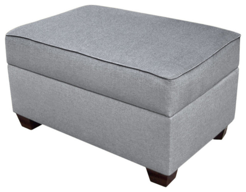 Slimline Ottoman, Blue, Gray, 36