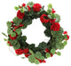Admired By Nature Artificial Red Geranium Wreath, 22"