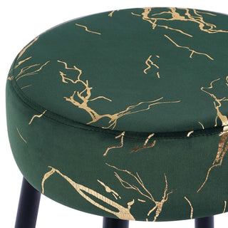 Minimalist Round Bar Stools, Darkgreen-Bronzing, 24 Inch