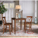 30" x 30" Counter Height Dining Table with 2 X-Back Stools, 24" Seat Height