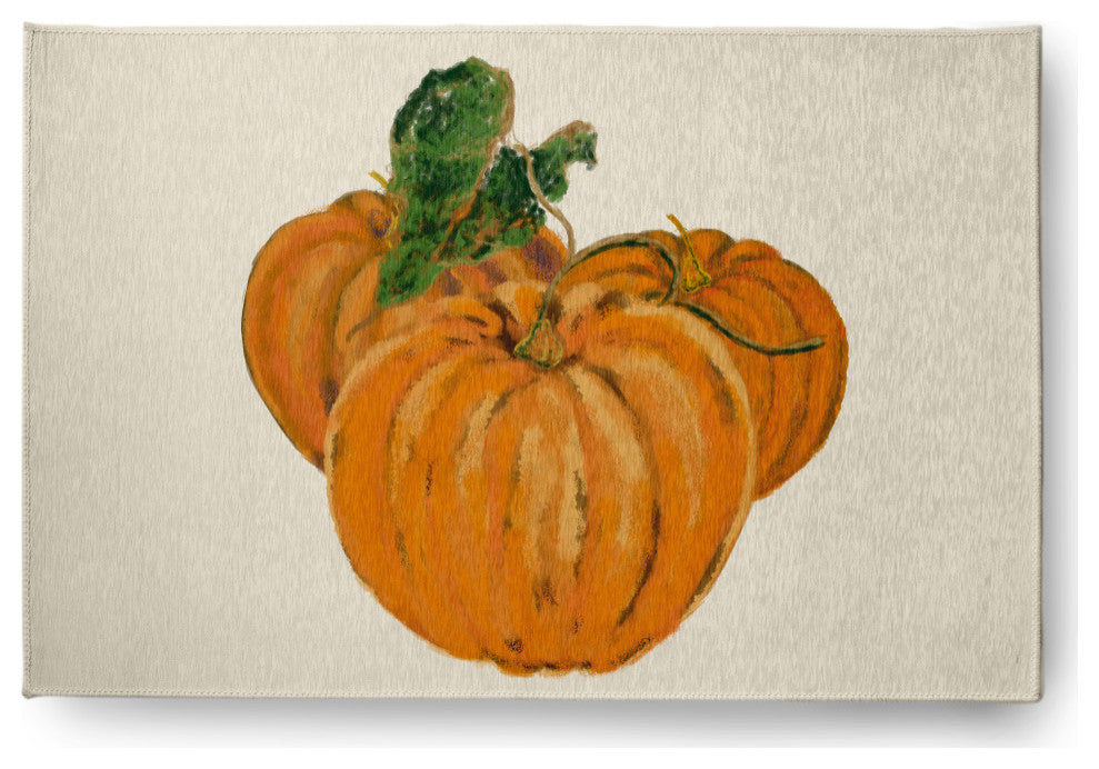 Tres Calabazas Fall Design Chenille Area Rug, Ivory, 2'x3'