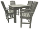 Springville 5-Piece Square Counter Dining Set, Weathered Acorn, Coastal Teak
