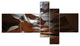 Antelope Canyon Dark Inside, Landscape Photo Canvas Art Print, 60"x32", 5 panels