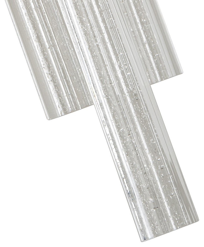 Voil LED Wall Sconce, Modern Silver Leaf, Clear, 27"