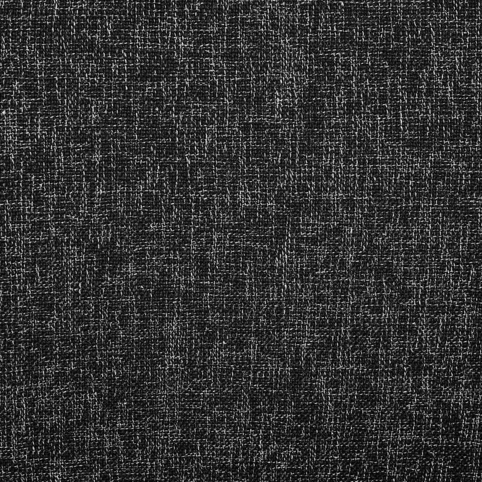 Gramercy Linen Textured Fabric Stool, Black