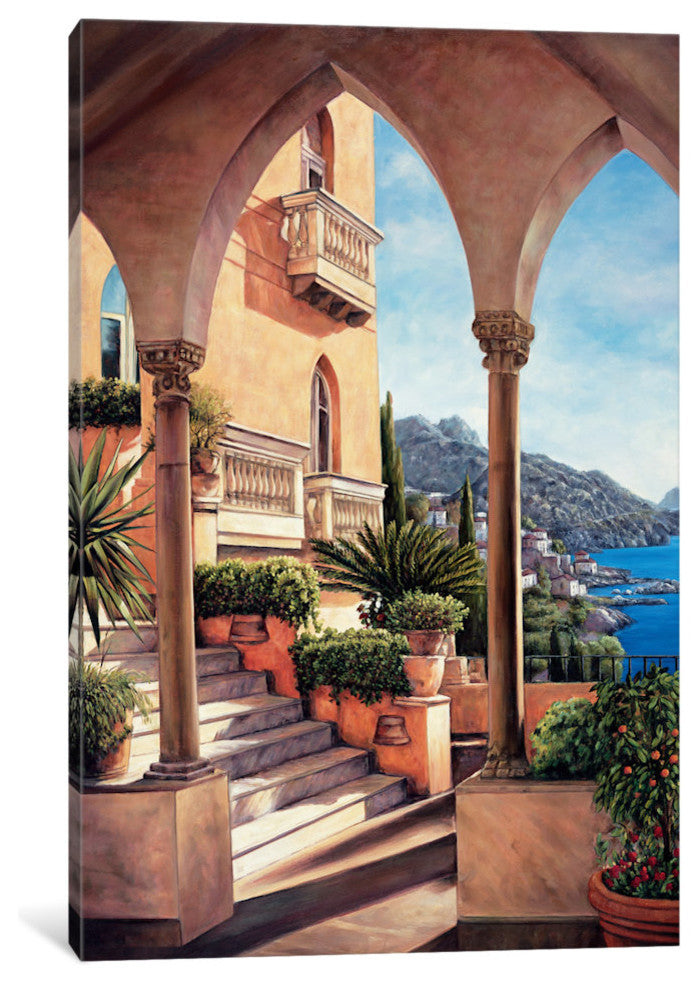 "Palazzo On Amalfi" by Elizabeth Wright, Canvas Print, 40"x26"