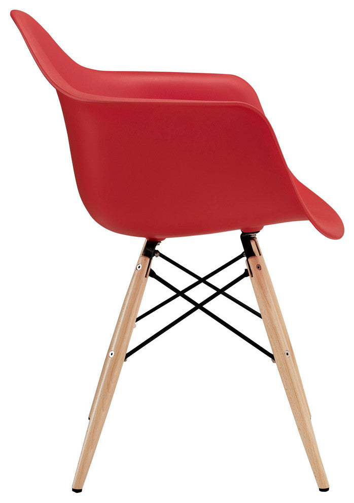 Modern Contemporary Kitchen Dining Armchair Red