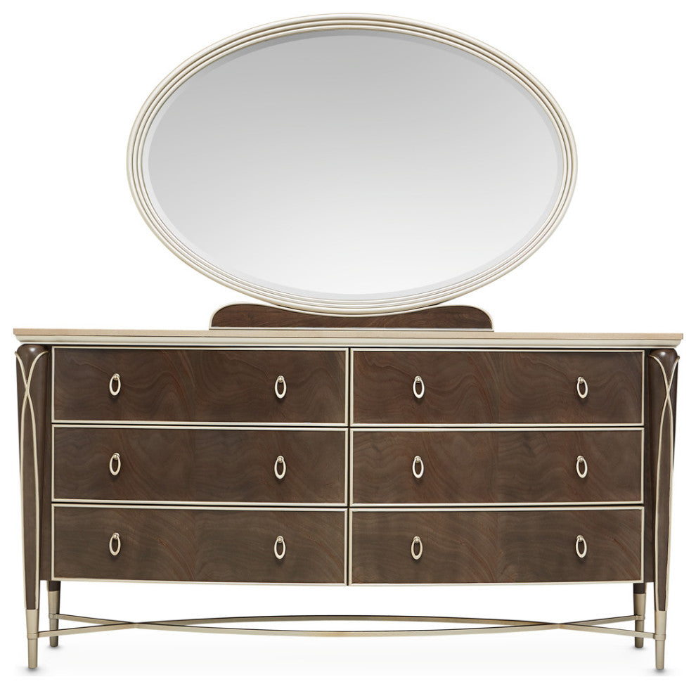 AICO Furniture Villa Cherie 5 Piece Queen Bedroom Set