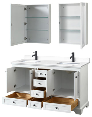 Wyndham Collection WCS202060D-VCA-MED Deborah 60" - White / White Cultured