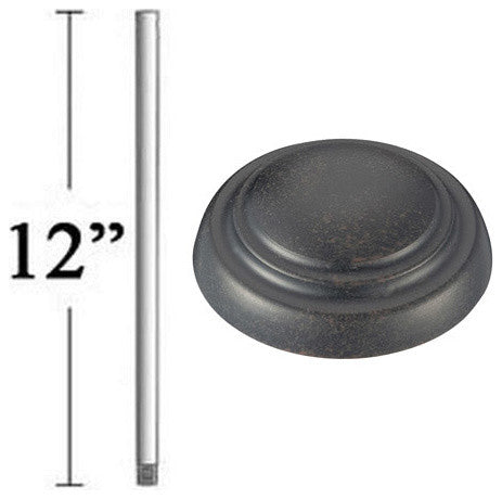 MinkaAire MA DR512 12" Ceiling Fan Downrod for 9 Ft Ceilings - Heritage