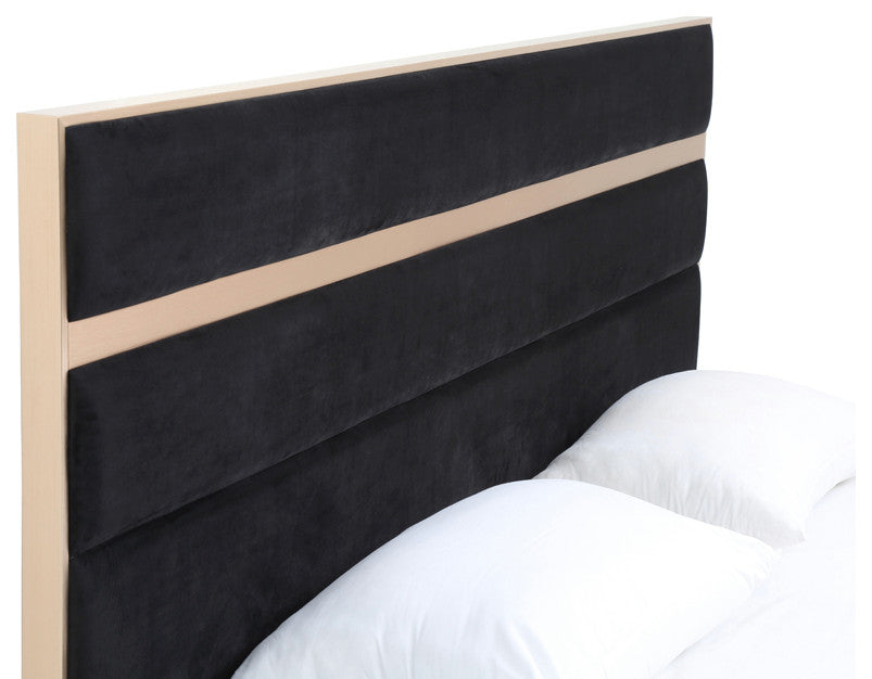 Nova Domus Cartier Black and Rosegold Bedroom Set, Eastern King