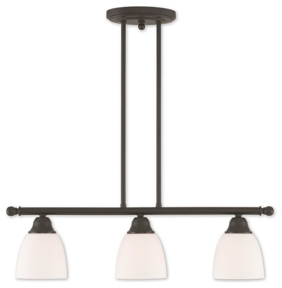 Somerville 3-Light Linear Chandelier, Bronze