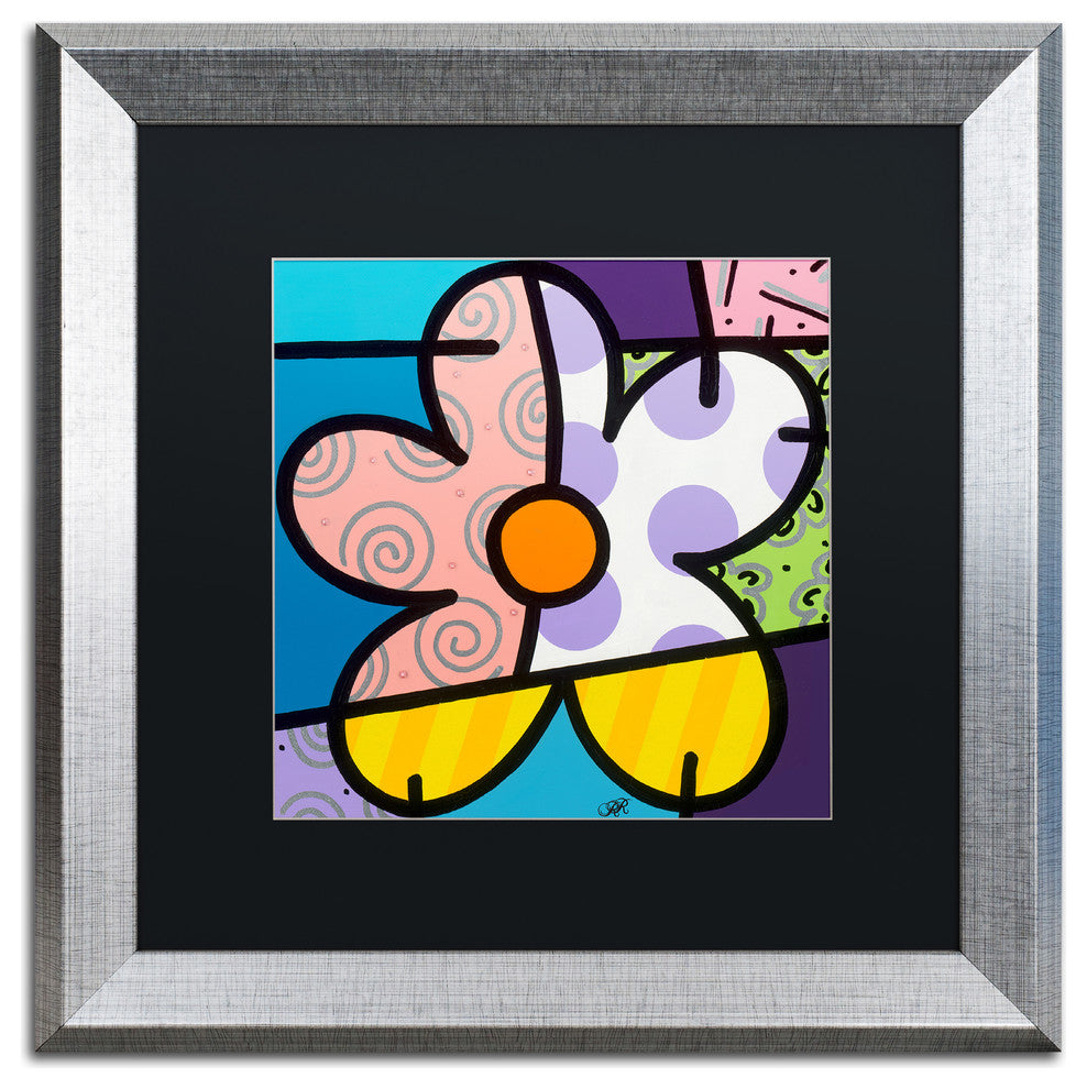 Roberto Rafael 'Big Flower IV' Matted Framed Art