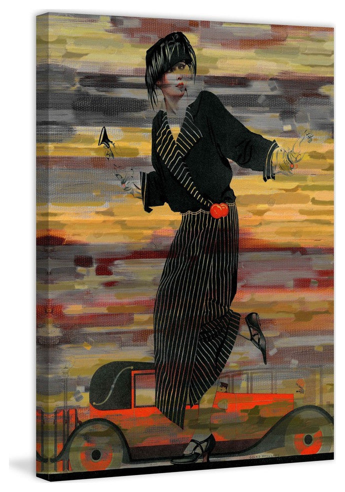 "Broken Heel" Print on Canvas, 12"x18"