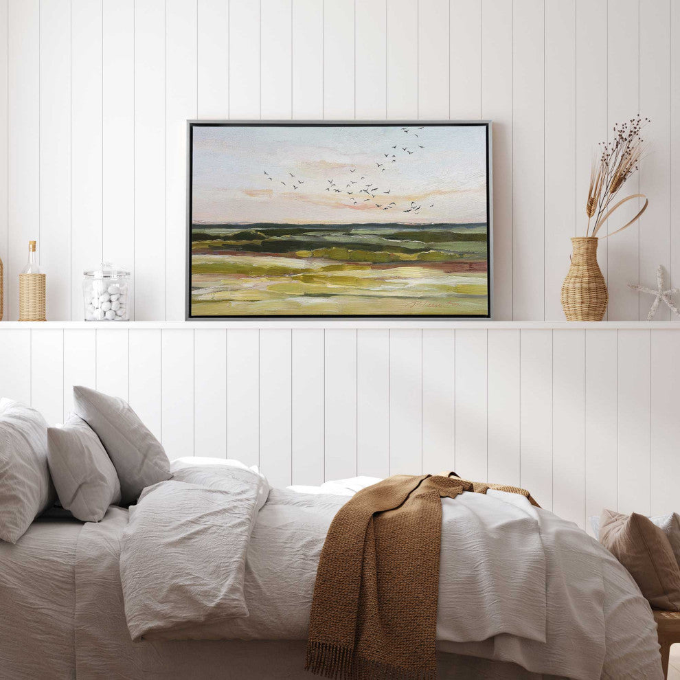 "Skyscape Serenade" - Pastoral Elegance Canvas Art Print
